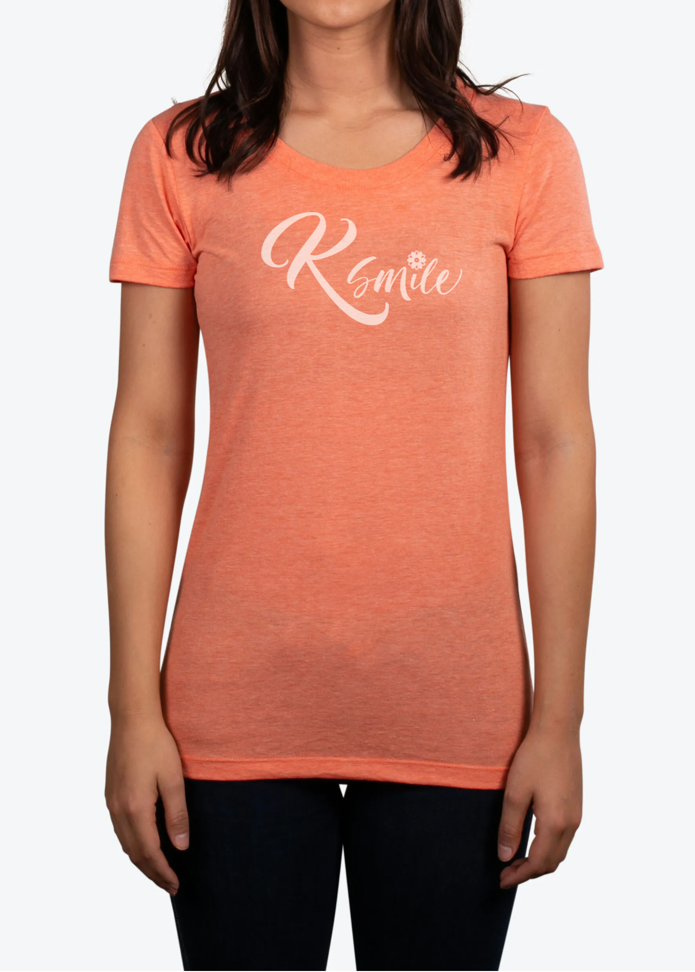 Ksmile Women's Triblend Short-Sleeve Tee - Orange